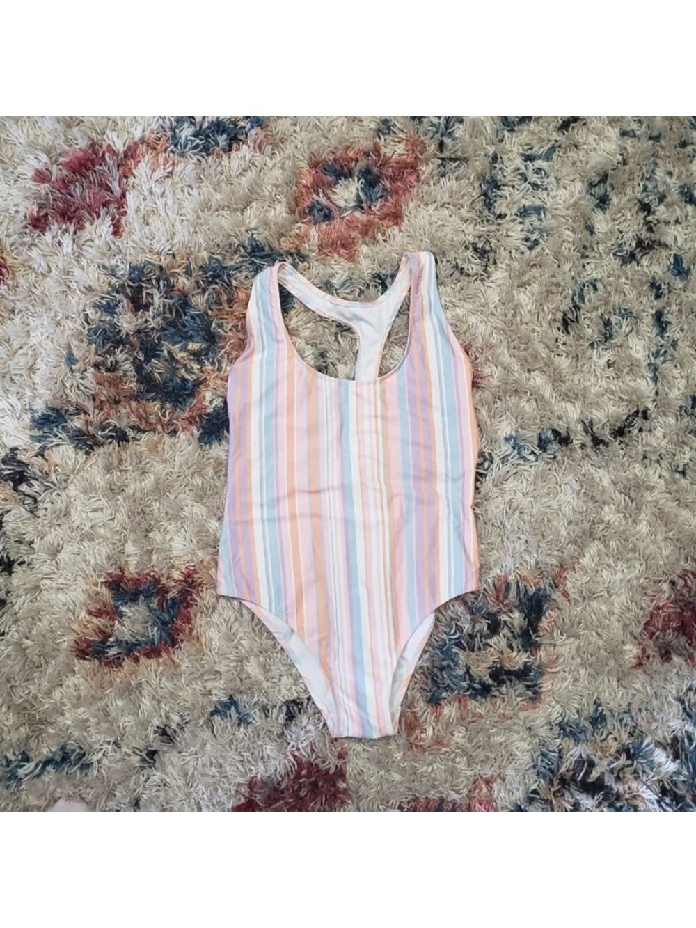 Skinny Dip Striped One Piece Cheeky Racerback Bathing Suit Swim Swimsuit - Picture 7 of 7